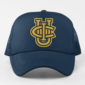 NEW UC Irvine Anteaters UCI Monogram Logo Foam Trucker Mesh Snapback Hat NAVY